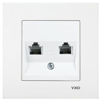Розетка телефонная двойная  белая VIKO  KARRE  90960033